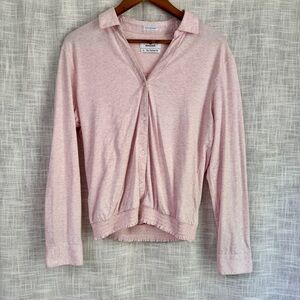 Buttercloth pre-tucked icy cotton shirt in heathered pink